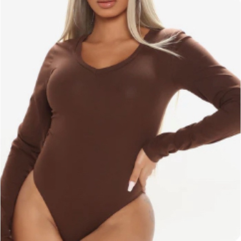 Brown Fashionnova Bodysuit.
